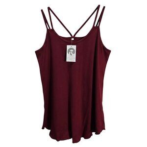 NWT | RIROW Burgundy Criss-Cross Strappy Tank Top | Open Back | Size S
